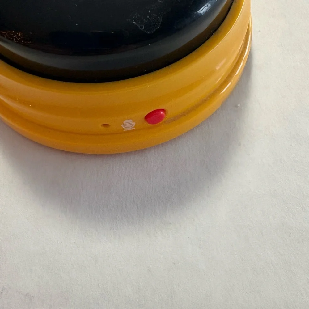 Talking  Button Set - two pink, one purple and 2 yellow